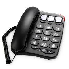 Landline Phones for Seniors, Adjustability Features, One-Touch Dialling,Big Button Phone for Seniors, Hard of Hearing Retro Telephone Corded Phones, with Handsfree Function (EX-LD-265)