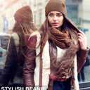 Vgogfly Beanie Men Slouchy Knit Skull Cap Warm Stocking Hats Guys Women Striped Winter Beanie Hat Cuffed Plain Hat (Black)