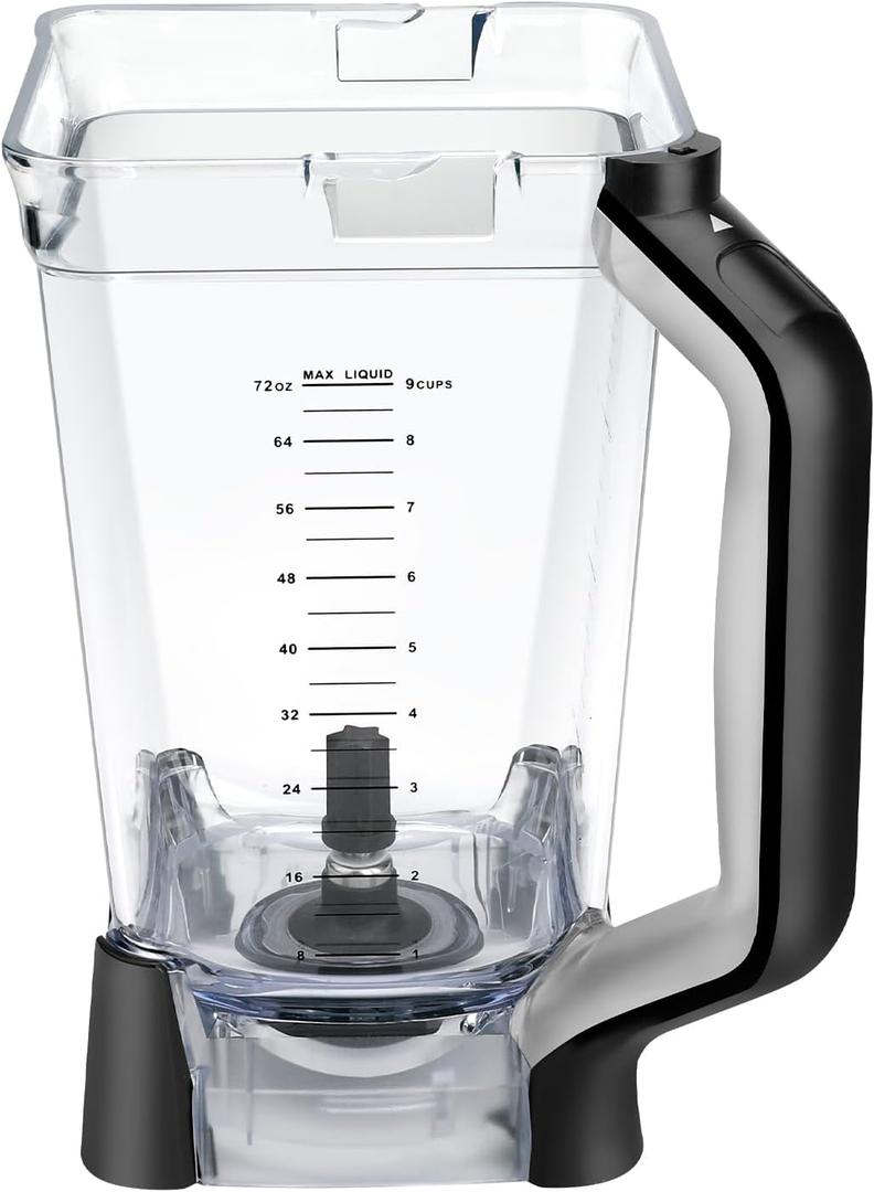 Replacement Pitcher for Ninja Blender 72OZ XL Cups Replacement, Replacement Parts Accessories Vaso de Licuadora Ninja for Blender BL610, BL610BRN, BL610C, BL710WM, CO610B, CO650B, CT610 ect.