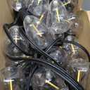 Brightever LED Outdoor String Lights 100FT Patio Lights with 52 Shatterproof ST38 Vintage Edison Bulbs, Outside Hanging Light Waterproof for Porch, Deck, Garden, Backyard, Balcony, 2700K Dimmable