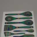 Exotic Pakkawood 7-Piece Kitchen Utensil Set, Spoon, Slotted Spoon, Spatula, Corner Spoon, Small Spoon, Small Spatula, Spreader - Heat Resistant & Non-Stick Utensils