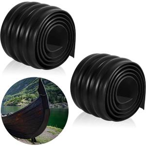 Deekin 2 Pcs Kayak Keel Guard for Fiberglass 4" Width Boat Kayak Aluminum Boat Prevent Damage Self Installation Accessories for Fiberless Boats Inflatable Boats (59 x 4 Inch, Black)