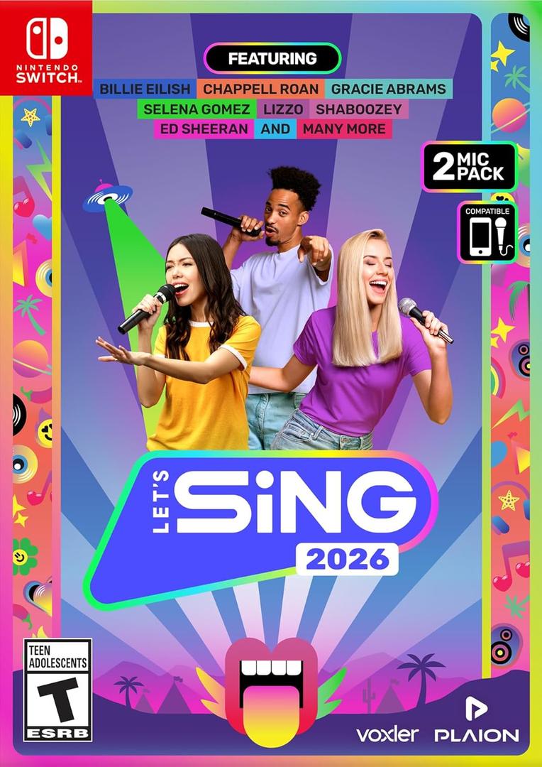 Lets Sing 2026 + 2 Mics - Nintendo Switch