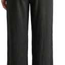 Zylioo Tall Linen Pants Women 5'8"+ Height Wide Leg Straight Palazzo Dress Pants for Work Summer Business Casual