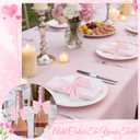 24 Pcs Pink Bow Napkin Rings,Velvet Napkin Ring Buckle Holders for Holiday Serviette,Wedding Napkin Rings,Birthday Anniversary Party Dinner Valentines Day Wedding Dining Tableware Decor