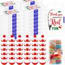 Vinsot 30 Sets Fishing Candy Tackle Boxes for Party Favors with Red White Fishing Bobber Floater Thank You for Making My Party Reel Fun Theme Birthday Decorations Supplies