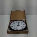 WallarGe Night Light Wall Clock for Bedroom - Silent Lighted up Wall Clock Glow in The Dark, Battery Operated for Living Room/Kitchen, Easy to Read Large Digital Display, 12 Inch (Black)