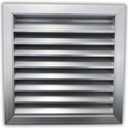 Byson 12" x 12" Aluminum Gable Vent - Anodized Aluminum Louvered Vent - Weatherproof Louver Air Vent Grille with Steel Mesh - HVAC, Attic, Container and Shed Vent