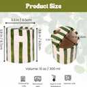 Coffee Mug Espresso Cup 10oz Ceramic Coffee Mugs Porcelain Coffee Cup Hand-Painted Striped Art Multiple Use for Kitchen, Dining-Green