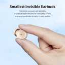 Invisible Sleep Headphones,Sleep Earbuds for Side Sleepers,Small Comfortable Fit Noise Blocking Sleep Earbuds,Bluetooth 5.3 Wireless Earphones, in-Ear Ear Buds for Sleeping - Beige