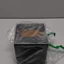 S310 Wood Tissue Box Cover, Square Tissue Box Holder with Slide-Out Bottom, Wooden Cube Tissue Covers Tissue Holders for Bathrooms Office Kitchen, Black