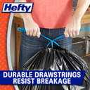 Hefty Strong Large Trash Bags, 33 Gallon, 48 Count (Pack of 3), 144 Total