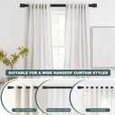 Black Curtain Rods for Windows 66 to 120 Inch(5.5-10ft),1 Inch Diameter Heavy Duty Curtain Rods,Modern Adjustable Curtain Rod,Cylindrical End Cap Drapery Rods,Window Curtains Rod 36-120",Matte Black