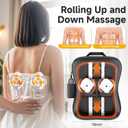 Shiatsu Back and Neck Massager for Pain Relief Deep Tissue, Up and Down Rolling Back Massager with Heat, 3D Kneading Massage for Office Home, Birthday Gifts for Women Men Mom Dad