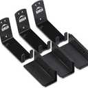 Borgen Bike Wall Mount Pedal Hook for E-Bikes, MTB & Road - Bicycle Wall Mount with Support Brackets and Wall Protection Pads, Suitable as Bike Rack Garage Bike Storage Shed and Bicycle Storage Indoor (Set of 3, Black)