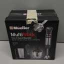 Mueller Multistick 5-in-1 Immersion Blender Handheld,12 Speed Hand Mixer-Turbo Boost,Heaviest Duty Copper Motor,Titanium reinforced Blades Hand Blender,Milk Frother Wand,Whisk,Beaker,Chopper,Grey (Gray)