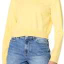 The Drop Women's Joan Splitneck Polo Long Sleeve Sweater (Pale Bananna), S
