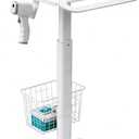 MB-C13-4 Height Adjustable, Lightweight, Anti-Theft, Anti-Slip Medical Laptop Workstation Trolley Cart with Wheels, Oral Scanner Holder, Basket Storage | Tabletop for Dental Office, Hospital, Clinic
