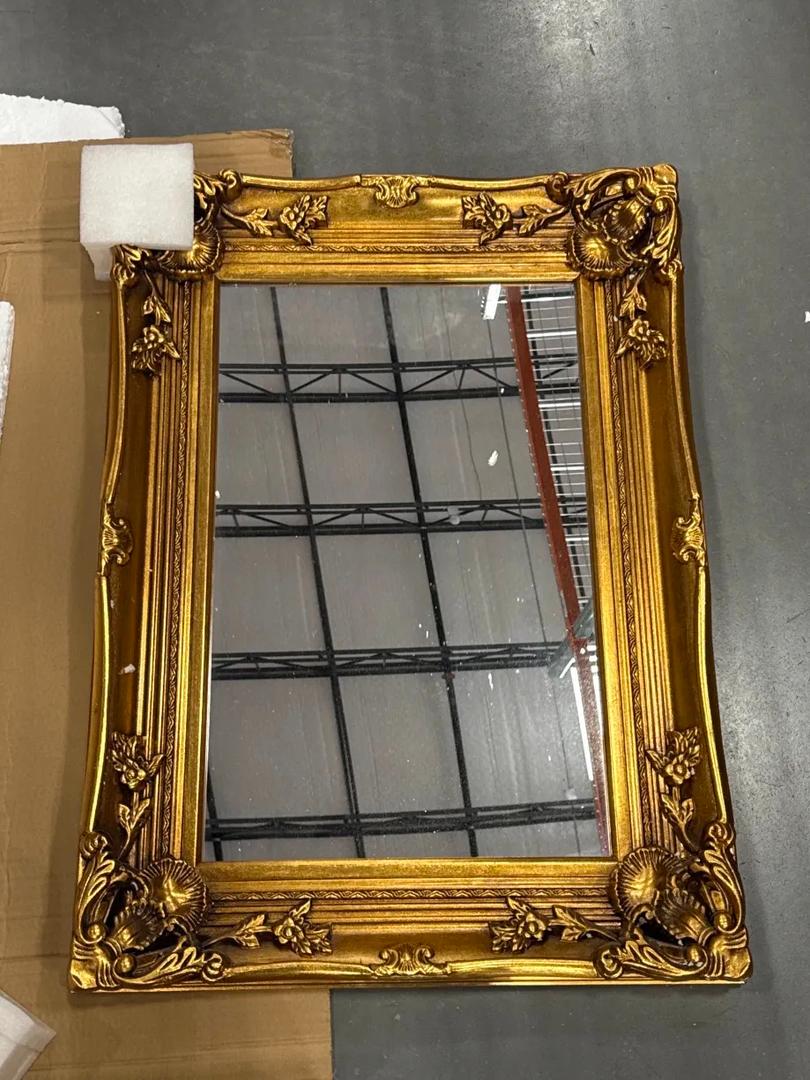 Antique Wall Mirror, 29.1'' x 21.2''Vintage Baroque Mirror with Ornate Frame, Gold Mirror Decorative for Entryway, Living Room, Bathroom