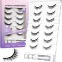 Wispy Lashes Natural False Eyelashes with Lash Glue Cat Eye Lashes Kit