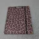 Clipboard Folio with Storage 8.5 X 11 Padfolio Notebook, Clipboards with Notepad Spiral with 10 Pockets and 5 Folders Nursing Teacher School Essentials (Cheetah Spots)