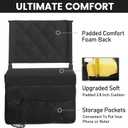 Sheenive Stadium Seats for Bleachers with Back Support, Bleacher Seats with Backs and Cushion Wide, Padded Portable Folding Comfort Stadium Chair with Shoulder Strap for Football Baseball Games