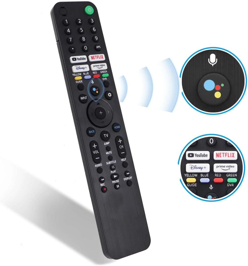 RMF-TX520U for Sony Smart TV & Bravia TV with Voice Control - Replacement Remote for Sony 2019-2023 XBR/KD/XR Series, X80J, X85J, X90J, A80J etc