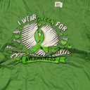 Green Ribbon Mental Health Awareness Month Support T-Shirt Size M, Kelly Green