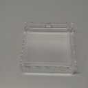 Clear Acrylic Trays for Needlepoint with Insert Drawer 6" x 6", HKKZYT Small Scalloped Acrylic Tray Organizer for Photos, Art, Napkin, Fabric, Messages Display Basket