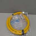 AMI PARTS 72" Flexible Gas Line Kit Yellow Coated, Gas Hose Connector Kit for Dryer, Stove, Water Heater,5/8" OD(1/2" ID) Stainless Steel Gas Line with Connector 1/2" MIP &1/2"FIP & 3/4"MIP Fitting