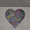 FKKA Front Porch Decor Farmhouse, Harvest Garden Wall Art, Metal Heart Wall Decor For Bedroom, Easy Hanging With A Hanging Rope, Light Purple, Gift