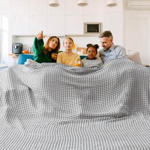 Bedsure Cooling Cotton Waffle Oversized King Blanket - Lightweight Breathable Blankets Rayon Derived from Bamboo for Hot Sleepers, Luxury Throws for Bed and Sofa, Grey, 120x96 Inches Bedsure Cooling Cotton Waffle Oversized King Blanket - Lightweight Breathable Blankets Rayon Derived from Bamboo for Hot Sleepers, Luxury Throws for Bed and Sofa, Grey, 120x96 Inches
