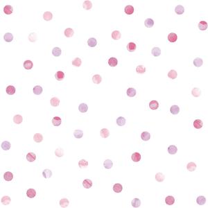 Wall Pops DWPK2466 Watercolor Dots Wall Art Kit, Pink