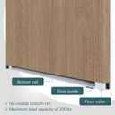DIYHD 38" Concealed Sliding Barn Door Hardware with Soft Close Mechanism, No Floor Track, Fit Openning Width 30"~34", Supports Up to 176 lb, Hidden Wall Mount System (Door Not Included)
