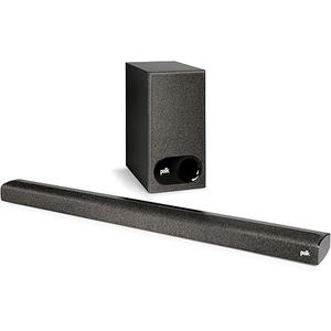 Polk Audio Signa S2D Sound Bar with Wireless Subwoofer (Online Exclusive Finish), Dolby Digital & DTS Virtual Surround, Voice Adjust Technology, Bluetooth Music Streaming, Aux, HDMI & Optical Inputs