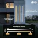 Haylen | Waterproof Outdoor Wall Light, LED Dimmable with Remote 3000K-6000K, Long Outdoor Porch Lights, Wired Lighting Fixture, Patio Exterior Wall Sconce, 1-Pack (Black, 24")