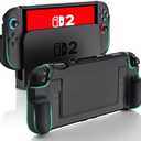 BHGift for Switch 1 Grip Case (2025), Dockable Case with Ergonomic Grip for Handheld as a Real Gamepad, Shockproof Protective Case Accessories for Switch 1 Pack