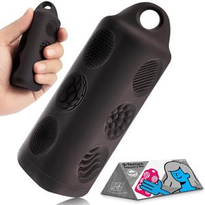 Fidget Toys Adults Sensory Bar – 9-Texture Portable Handheld Fidget Toy with Carabiner for Anxiety & ADHD Relief – Ideal for Kids, Teens & Sensory Seekers | Black