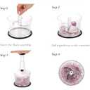Manual Hand Push Food Chopper, Vegetable Dicer Mincer with Container, Egg Whisk & Salad Spinner for Salsa, Salad, Pesto, Hummus