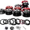 BUCKLOS 1-1/8 Bike Headset MTB Threadless 34 44 44-50.6 44-55 44-56 41.8-52mm, Straight Tapered Tube Mountain Bikes Road Bicycle Double Sealed Bearings Headsets, for Frame Fork Expander Plug Star Nut
