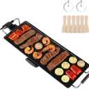 30-Inch Electric Griddle & Teppanyaki Grill, 1400W Large Non-Stick Surface, Intelligent Temperature Control, Easy to Clean. Indoor/Outdoor Use for Pancakes, BBQ, Camping & Gatherings