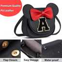 Toddler Purse Gifts for Girls, Little Girl Purse Kids Wallet Crossbody Bag Birthday Gifts for 3-8 Year Old Girl (Black-black Initial)