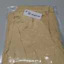 Womens Wide Leg Cropped Pants Drawstring Casual Palazzo Pants Loose Flowy Lounge Trousers with Pockets Khaki (Beige, M)