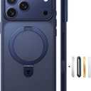TORRAS for iPhone 17 Pro Case, Beyond MilitaryGrade Protection, Camera Control Button, DIY Buttons, Translucent Matte Slim Thin Shockproof Hard Back AntiScratch case for iPhone 17 Pro, Deep Blue