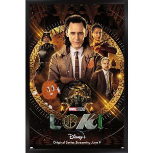 Trends International Marvel Loki - One Sheet Wall Poster, 34L x 22.4W, Black Framed Version