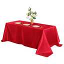 Horbaunal Red Satin Tablecloth 60 x 102 Inches Rectangle Satin Table Cover Bright Silky Table Cloth Smooth for Wedding Party Banquet