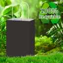 Toovip 50 Pack 5.25x3.25x8.25 Inch Small Black Kraft Paper Bags with Handles Bulk, Gift Wrap Bags for Favor Grocery Retail Party Birthday Shopping Business Goody Craft Merchandise Take Out Cub Sacks