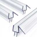 Yecaye 3 Pack 3/8" x 39" Shower Door Bottom Seal Strip, Shower Door Sweep