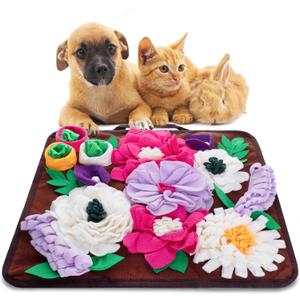 Snuffle Mat for Dogs,Dog Feeding Mat Sniff Mat Interactive Dog Puzzle Mat for Training and Stress Relief Encourages Natural Foraging Skills (Coffee)