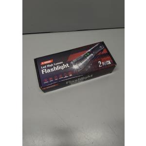 2Pack Rechargeable Flashlights, 100000 High Lumens Super Bright Led Tactical Flashlight with 5 Modes, High Power Waterproof Dual Button/Dual interfaceFlashlight for Emergency, Outdoor, Camping